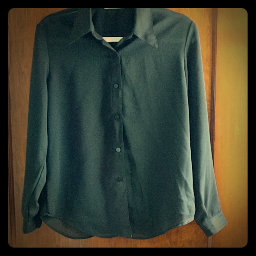 EUC Vintage black button up